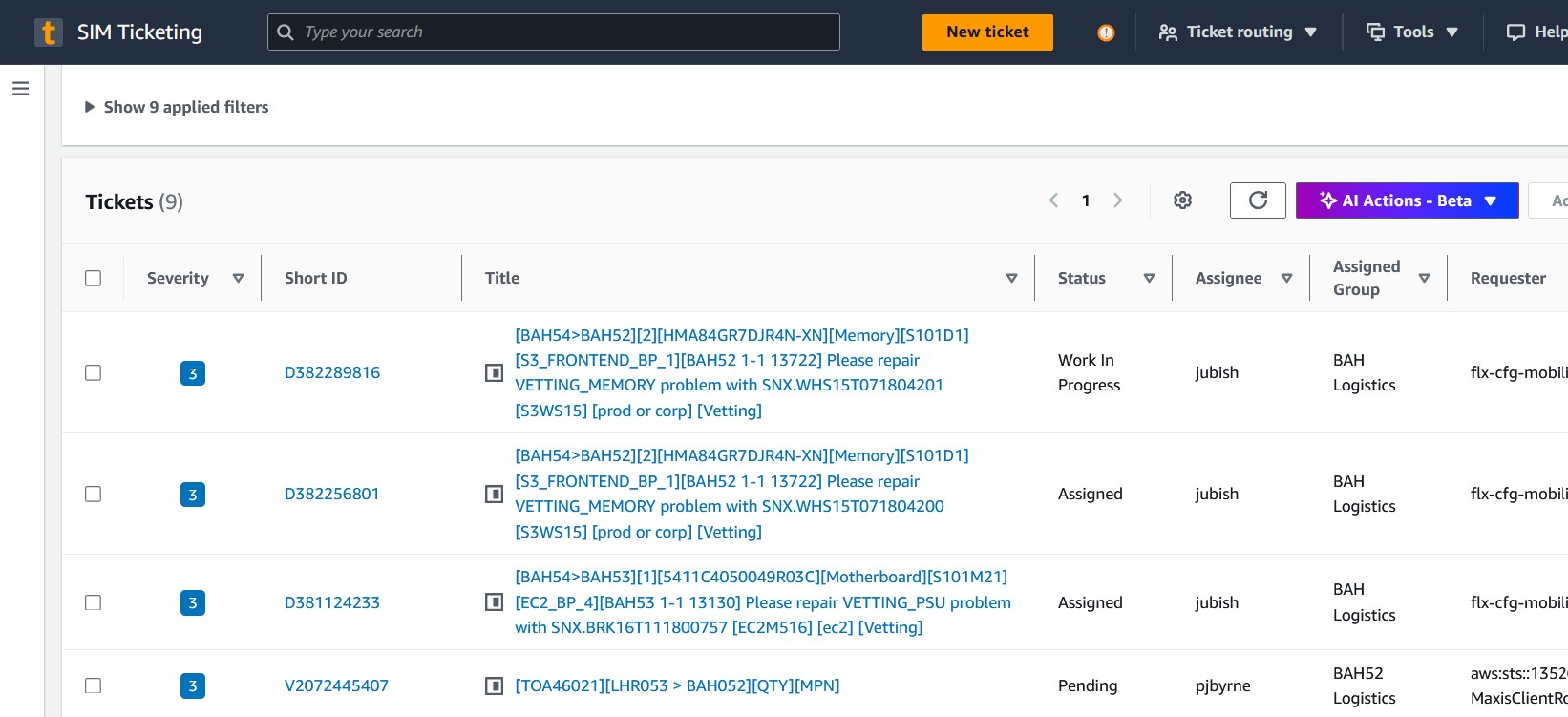 Before: Manual ticket prioritization